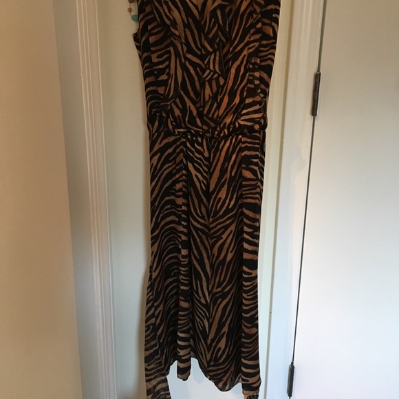 Black white market silk dress - Picture 2 of 7